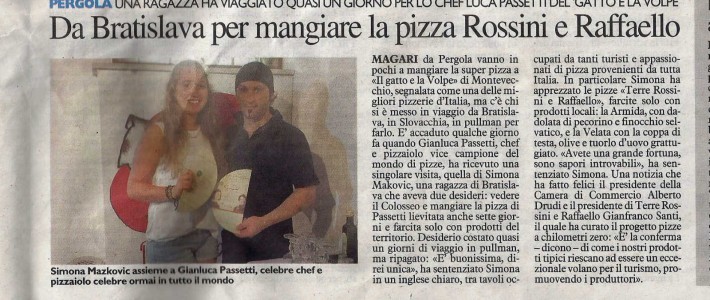 Da Bratislava per mangiare la pizza Rossini e Raffaello